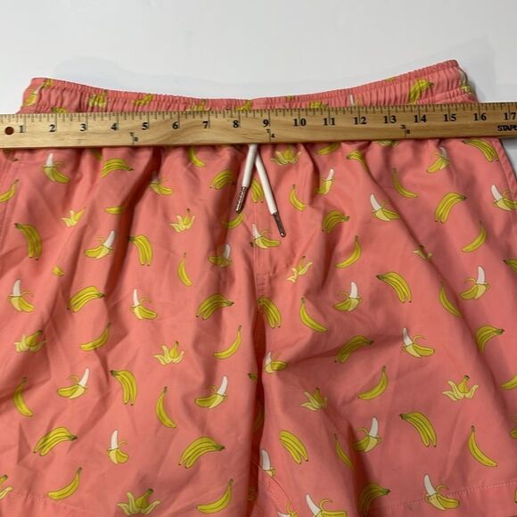 Bermies Men’s Swim Trunks Banana Print Coral Pink  Sz M - Picture 5 of 7
